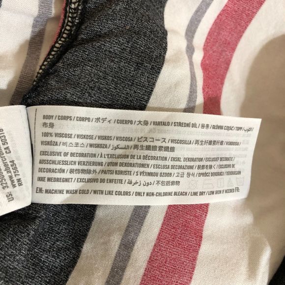 American Eagle Shirt Mens Medium White Striped Button Up Classiccore Preppy - Picture 9 of 9